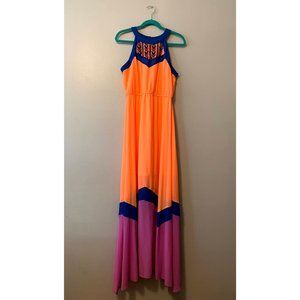 Gianni Bini Neon Sleeveless Maxi Dress